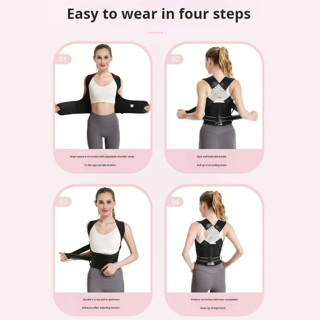 Shoulder And Back Posture Correction With Camel Straps, Unisex